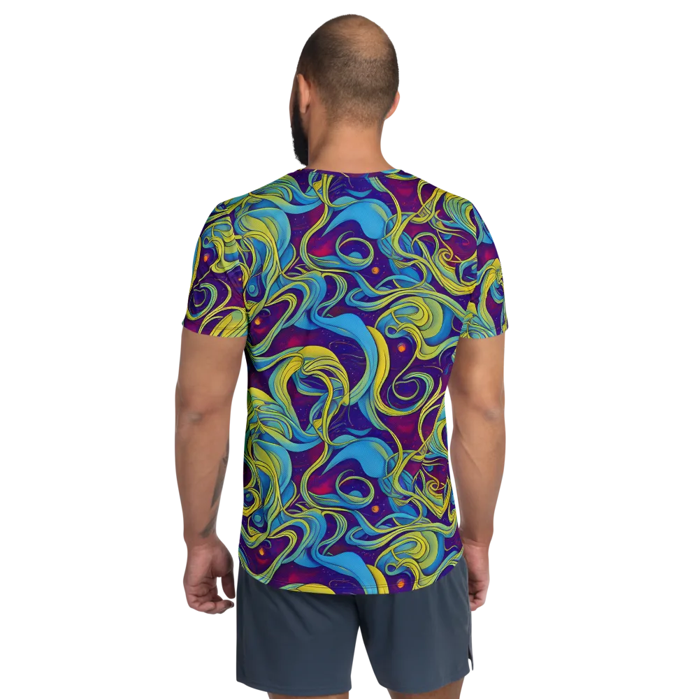Stellar Swirls on Men's Athletic T-Shirt — Back
