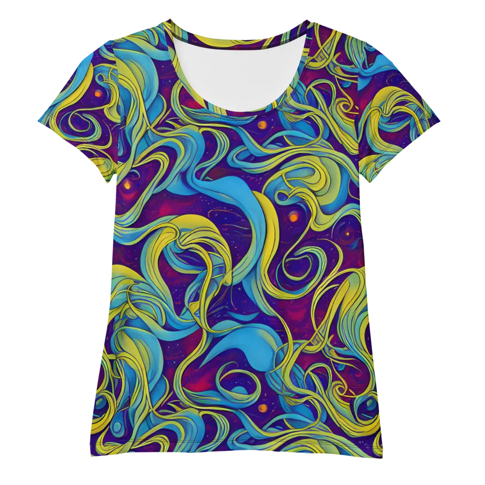 Stellar Swirls on Women's Athletic T-Shirt — Front