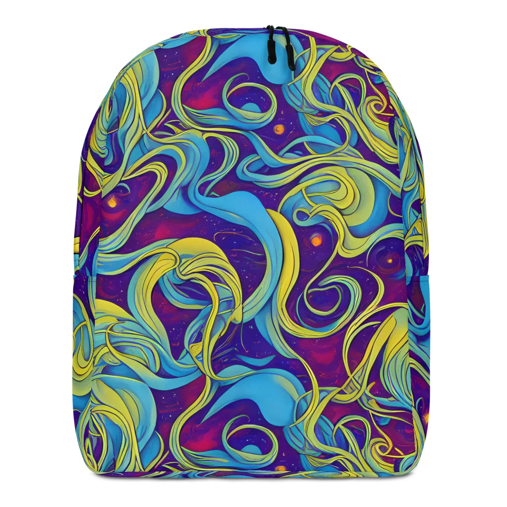 Stellar Swirls on Minimalist Backpack — Front