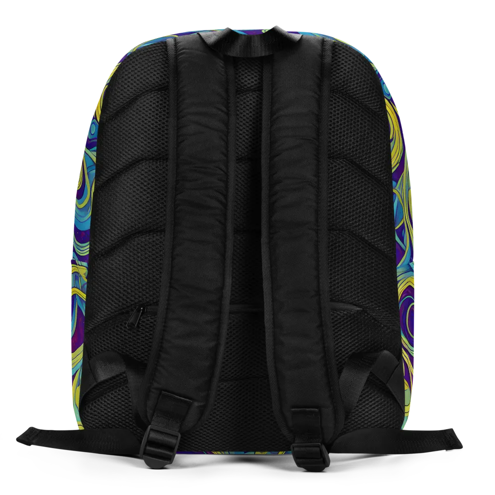 Stellar Swirls on Minimalist Backpack — Back