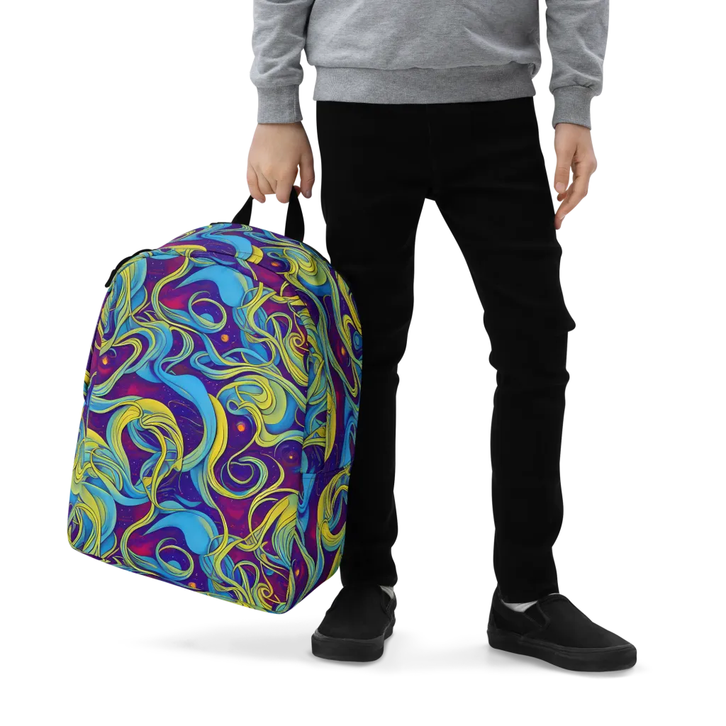 Stellar Swirls on Minimalist Backpack — Zoomed-in