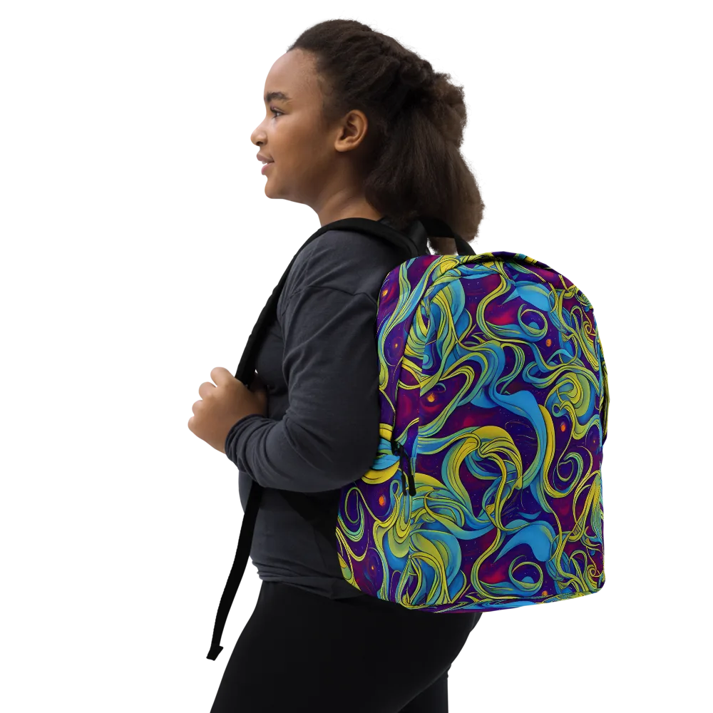 Stellar Swirls on Minimalist Backpack — Right Front