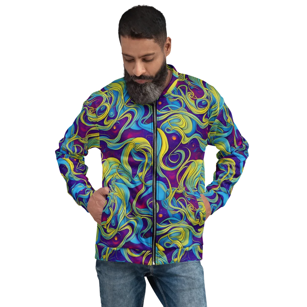 Stellar Swirls on Bomber Jacket — Front