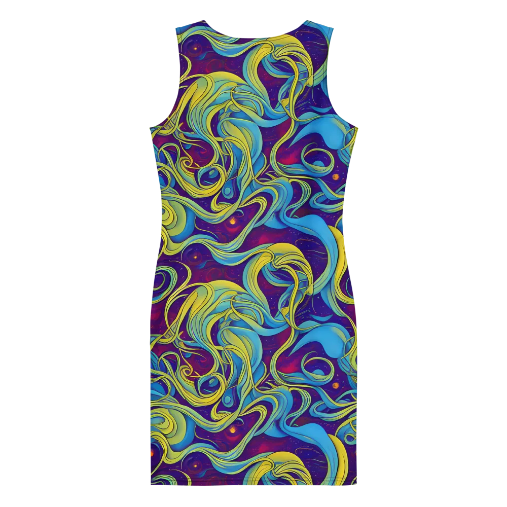 Stellar Swirls on Bodycon Dress — Back