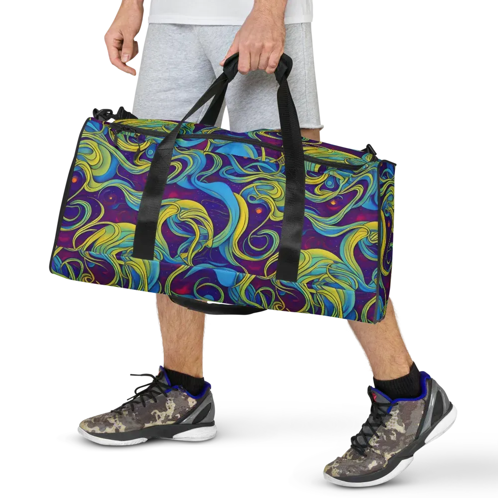 Stellar Swirls on Duffle Bag — Front