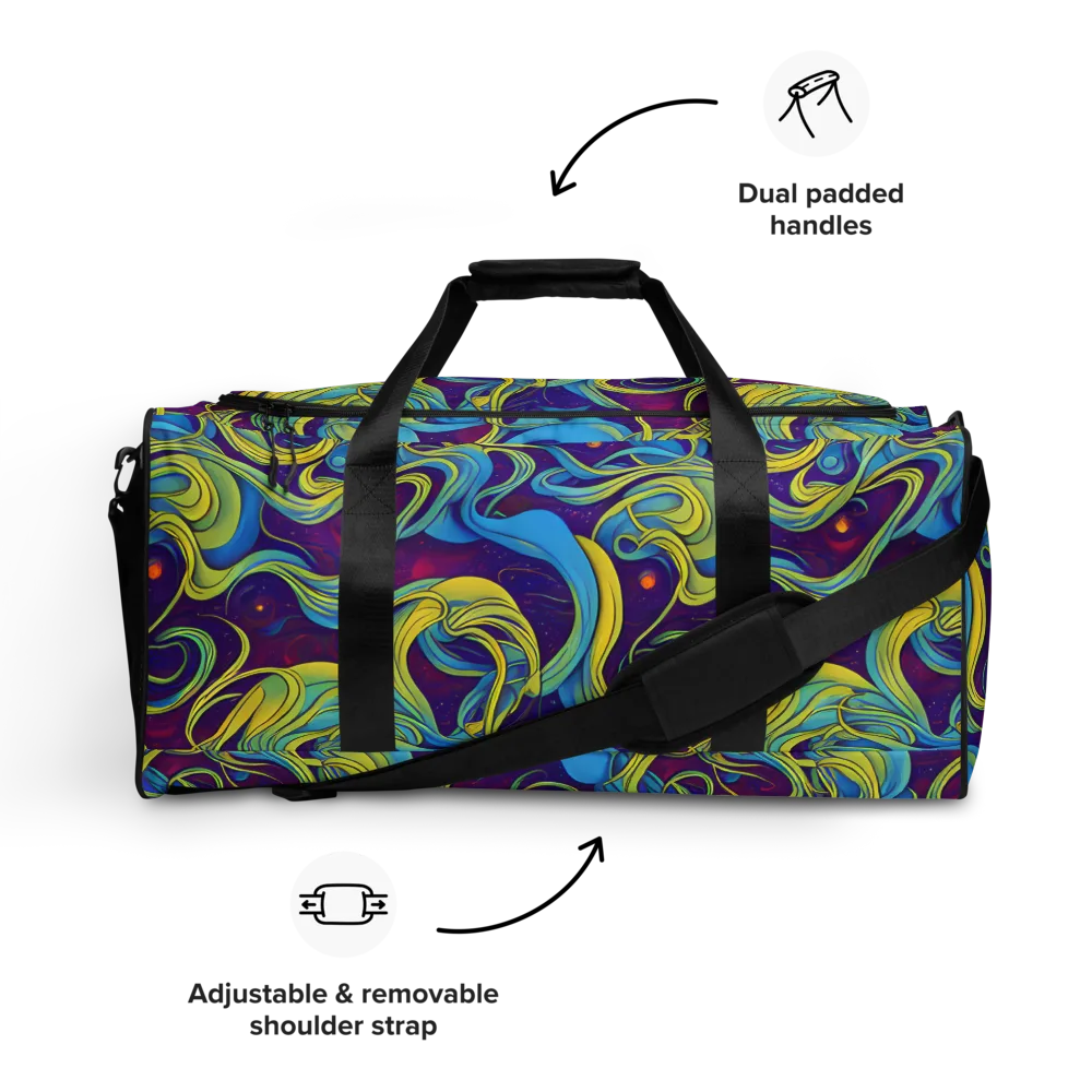 Stellar Swirls on Duffle Bag — Front