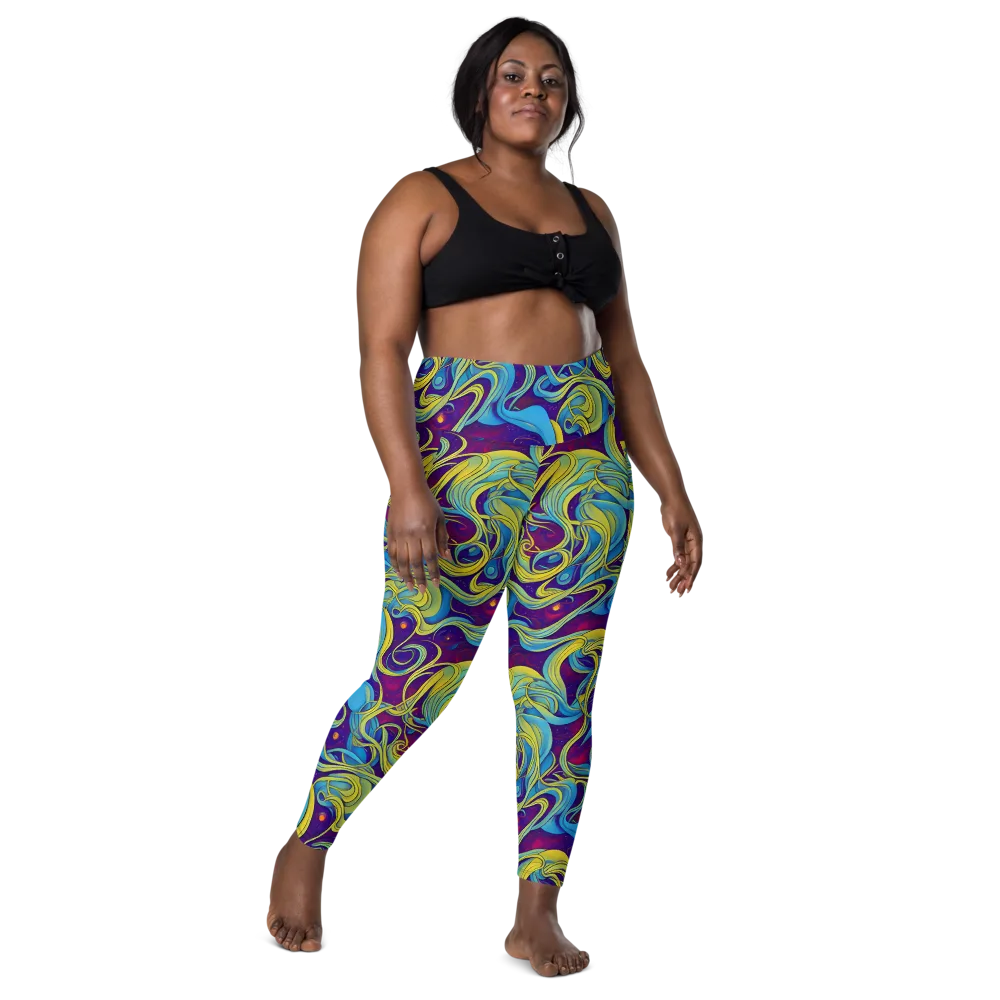 Stellar Swirls on Leggings with Pockets — Front