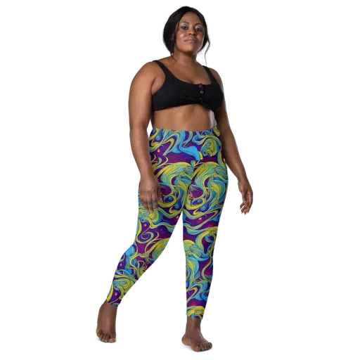 Stellar Swirls on a Leggings with Pockets