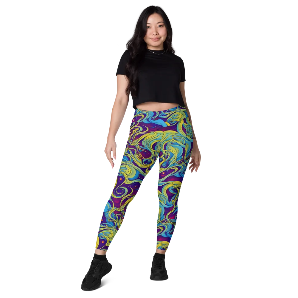 Stellar Swirls on Leggings with Pockets — Front