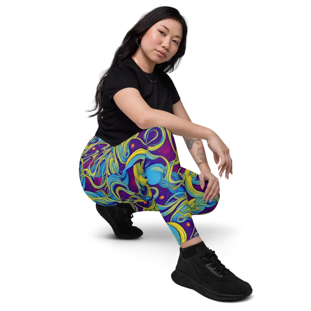 Stellar Swirls on Leggings with Pockets — Right Front