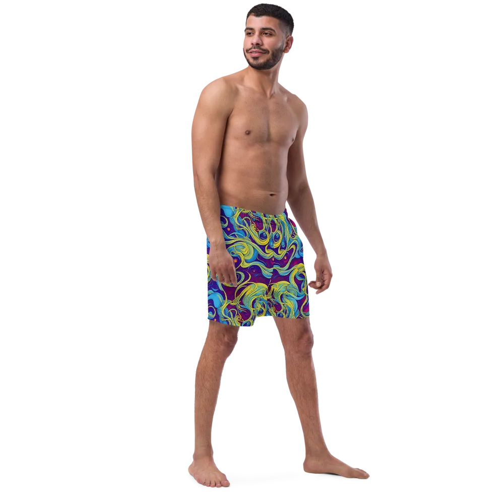 Stellar Swirls on Swim Trunks — Right Front