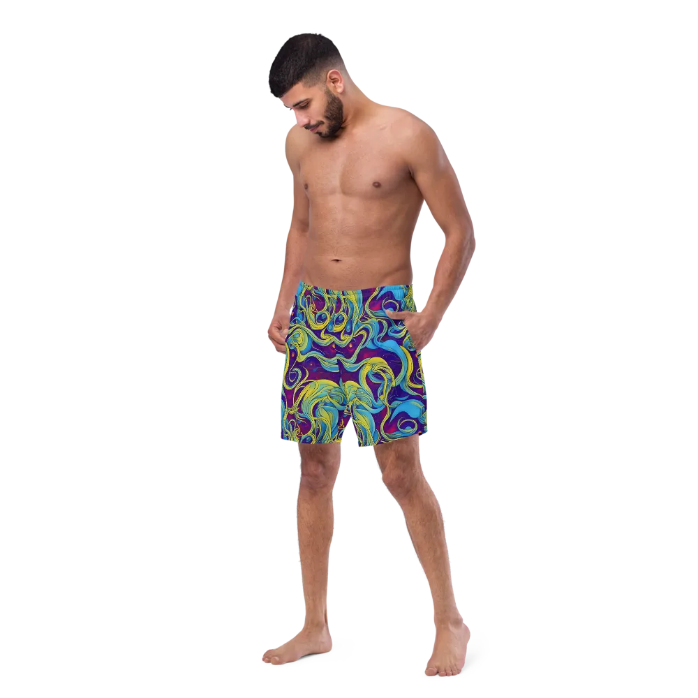 Stellar Swirls on Swim Trunks — Left Front