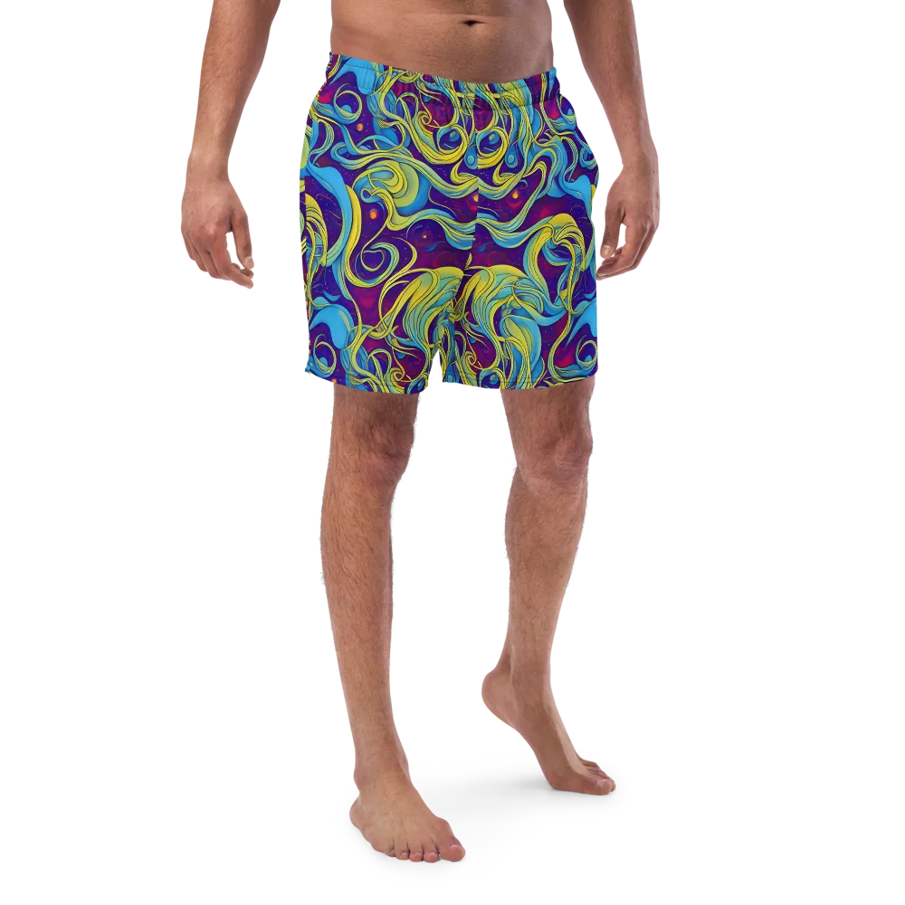 Stellar Swirls on Swim Trunks — Front