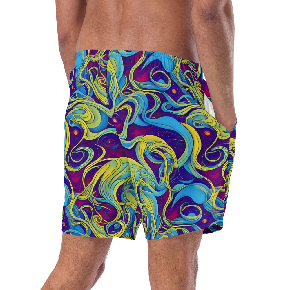 Stellar Swirls on Swim Trunks — Right Back