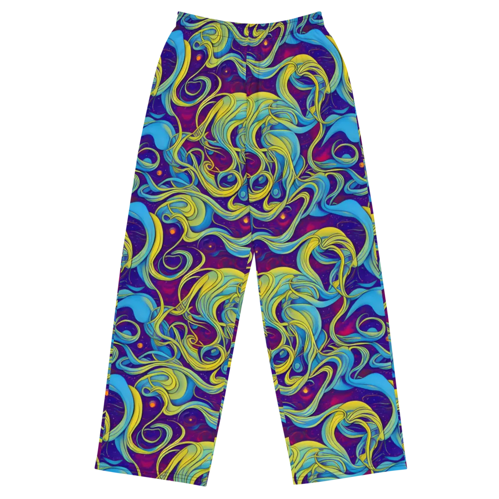 Stellar Swirls on Wide-Leg Pants — Front