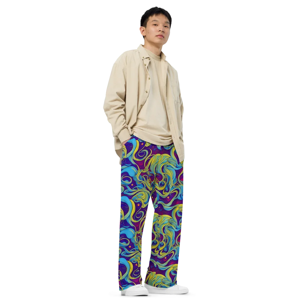 Stellar Swirls on Wide-Leg Pants — Right Front