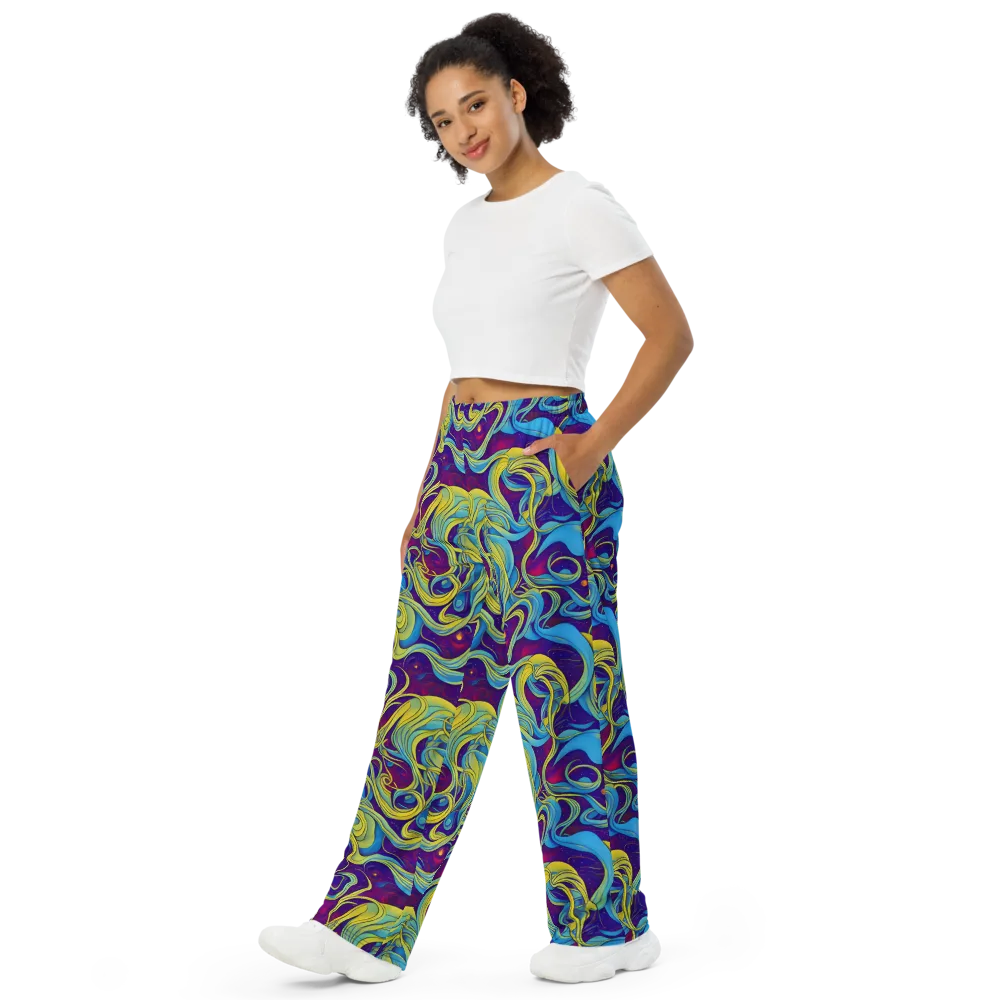 Stellar Swirls on Wide-Leg Pants — Left Front