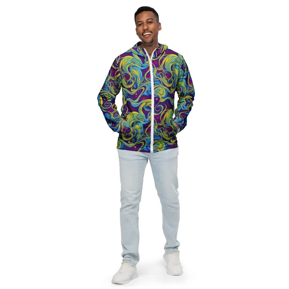 Stellar Swirls on Men's Windbreaker — Front