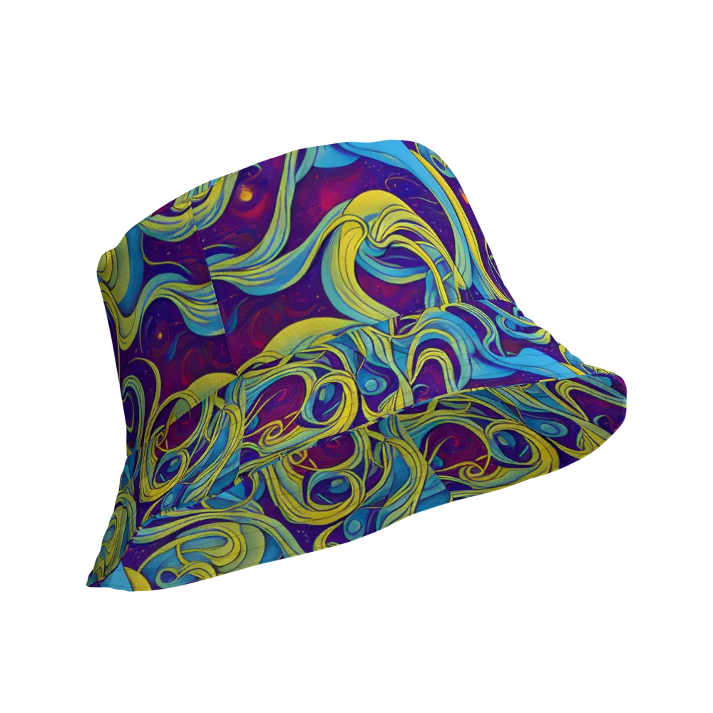 Stellar Swirls on Reversible Bucket Hat — Product details Outside