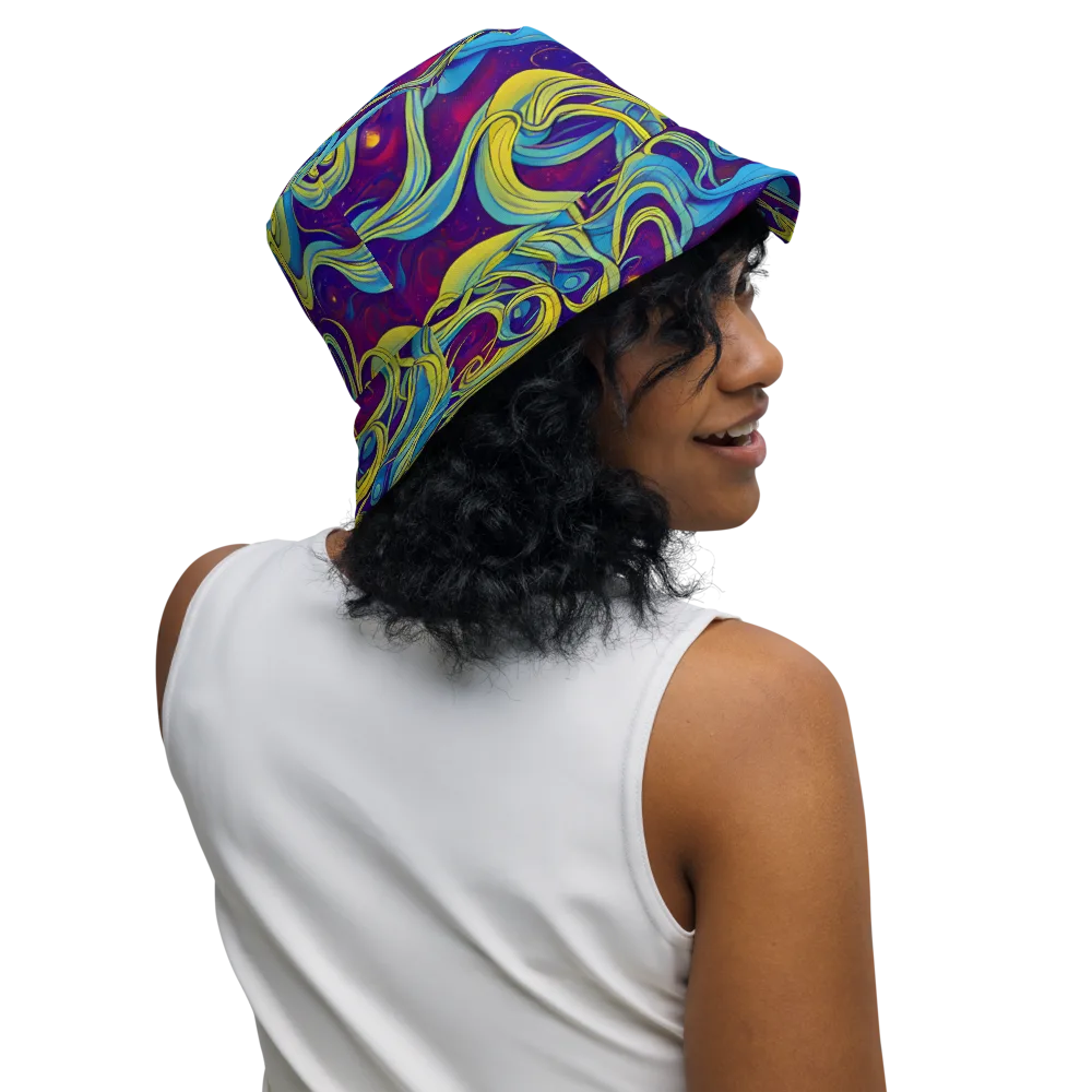 Stellar Swirls on Reversible Bucket Hat — Right Outside