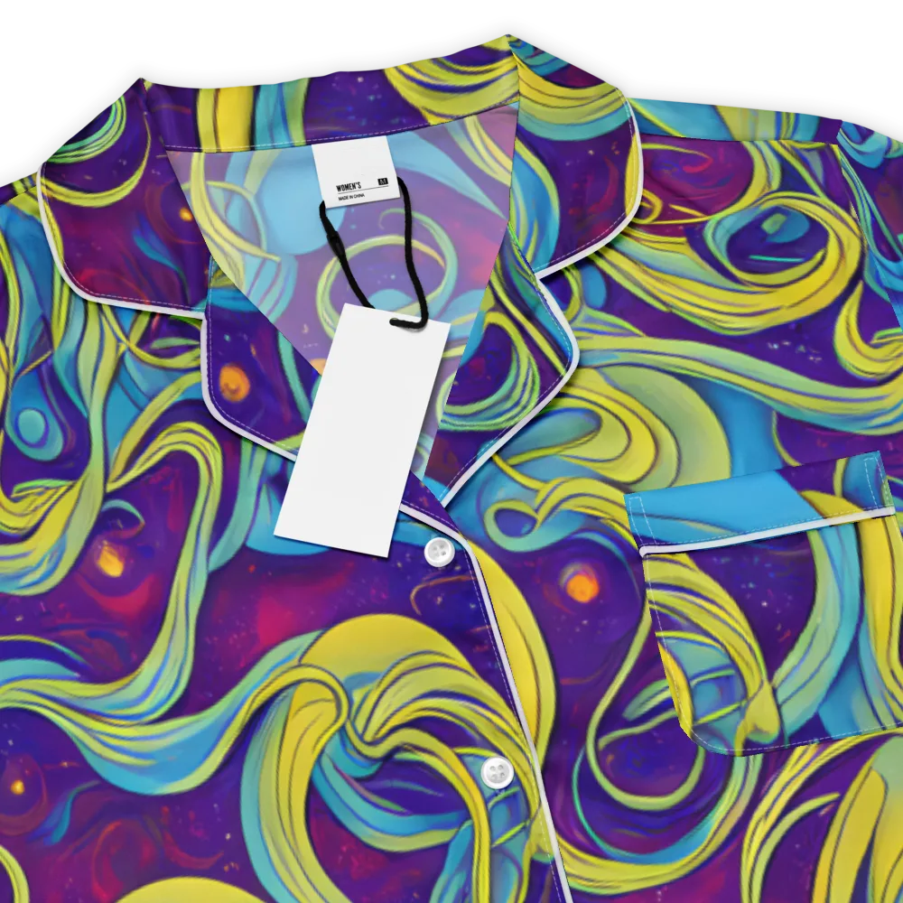Stellar Swirls on Women's Short Sleeve Pajama Top — Product details