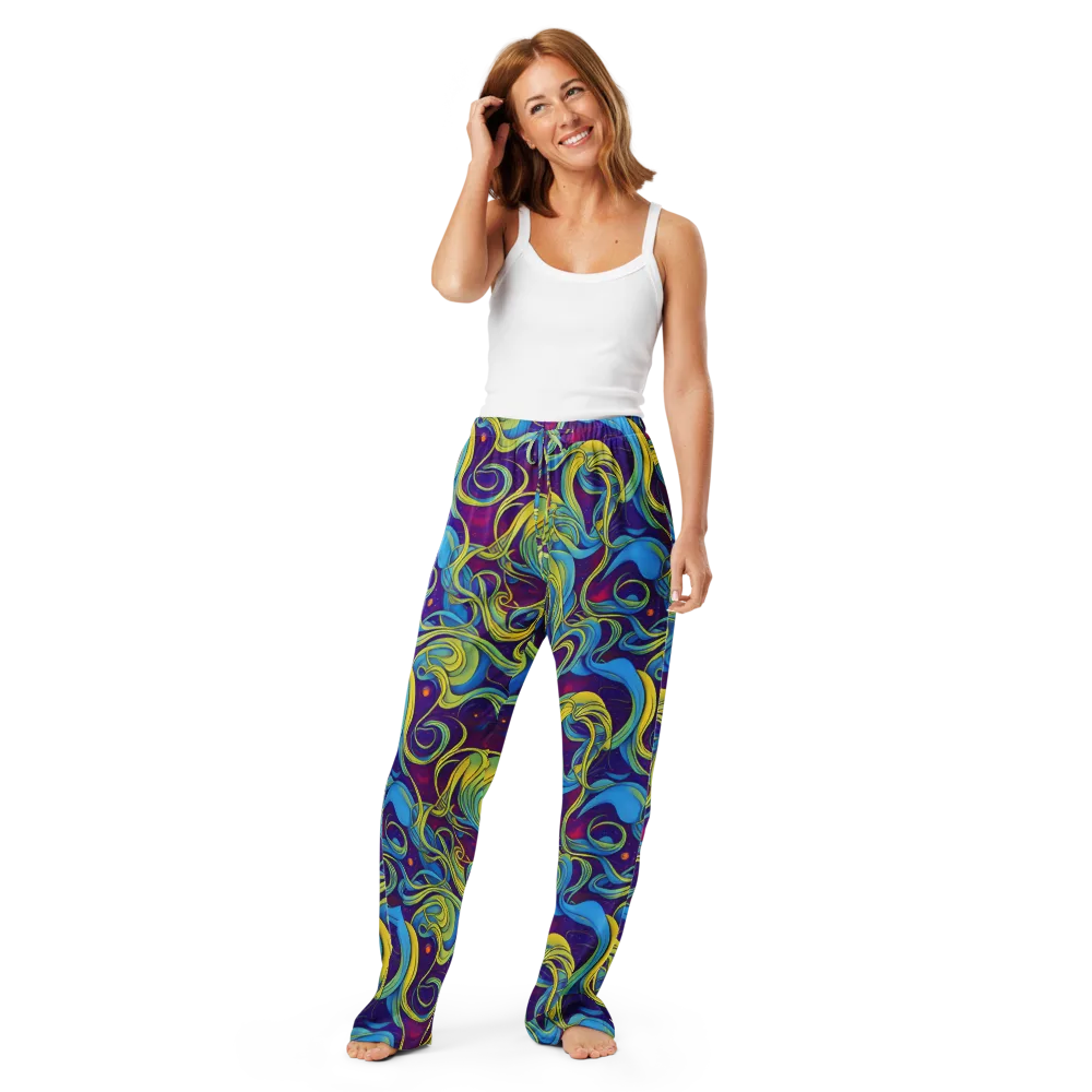 Stellar Swirls on Women's Pajama Pants — Front