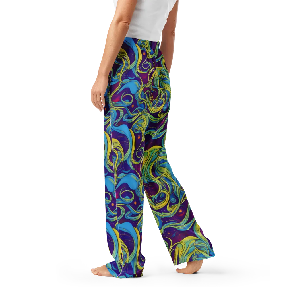 Stellar Swirls on Women's Pajama Pants — Left