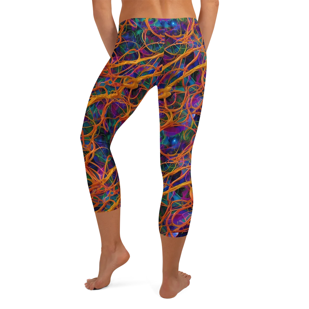 Spectral Weave on Capri Leggings — Back
