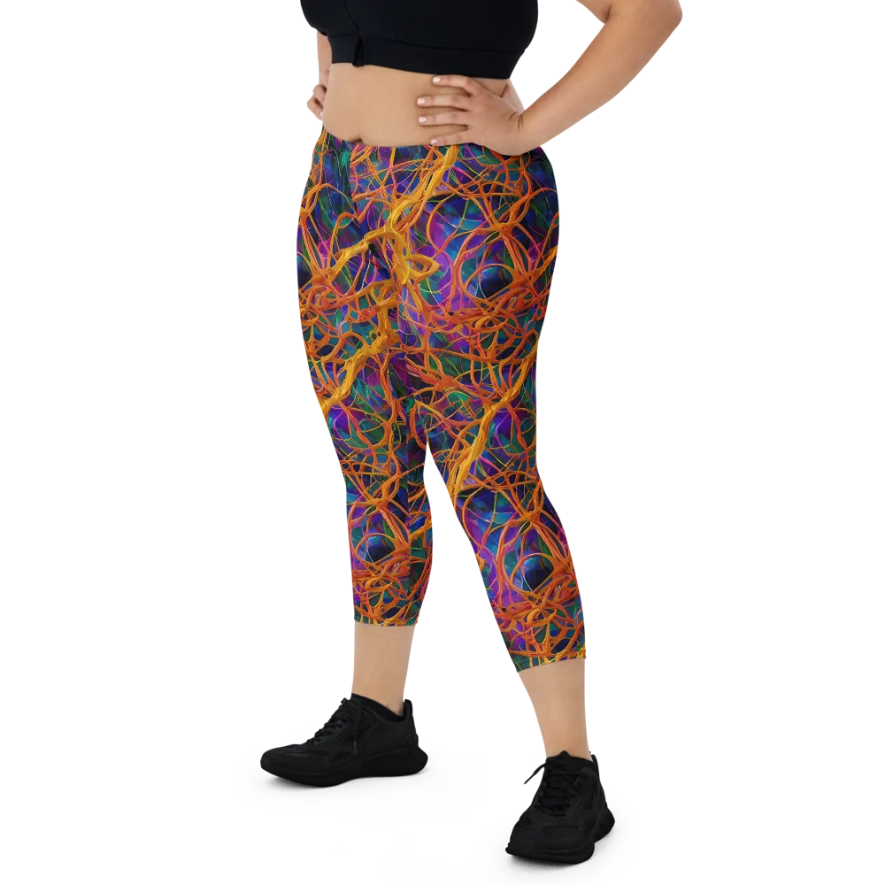 Spectral Weave on Capri Leggings — Front