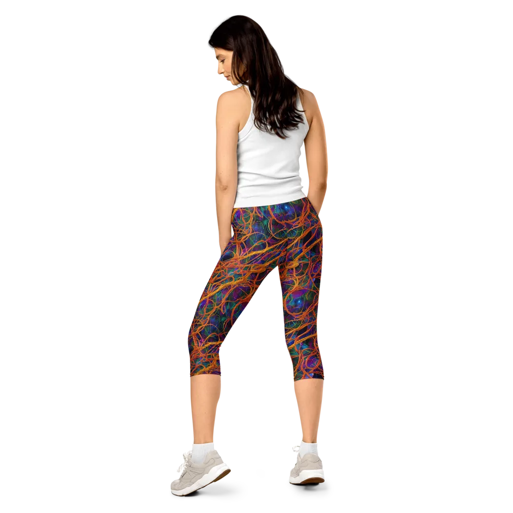 Spectral Weave on Capri Leggings — Back