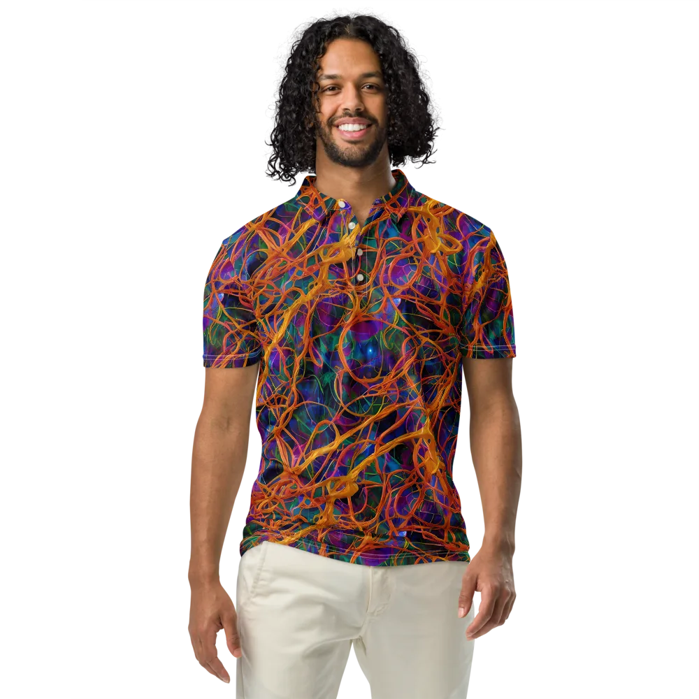 Spectral Weave on Men's Slim Fit Polo Shirt — Front