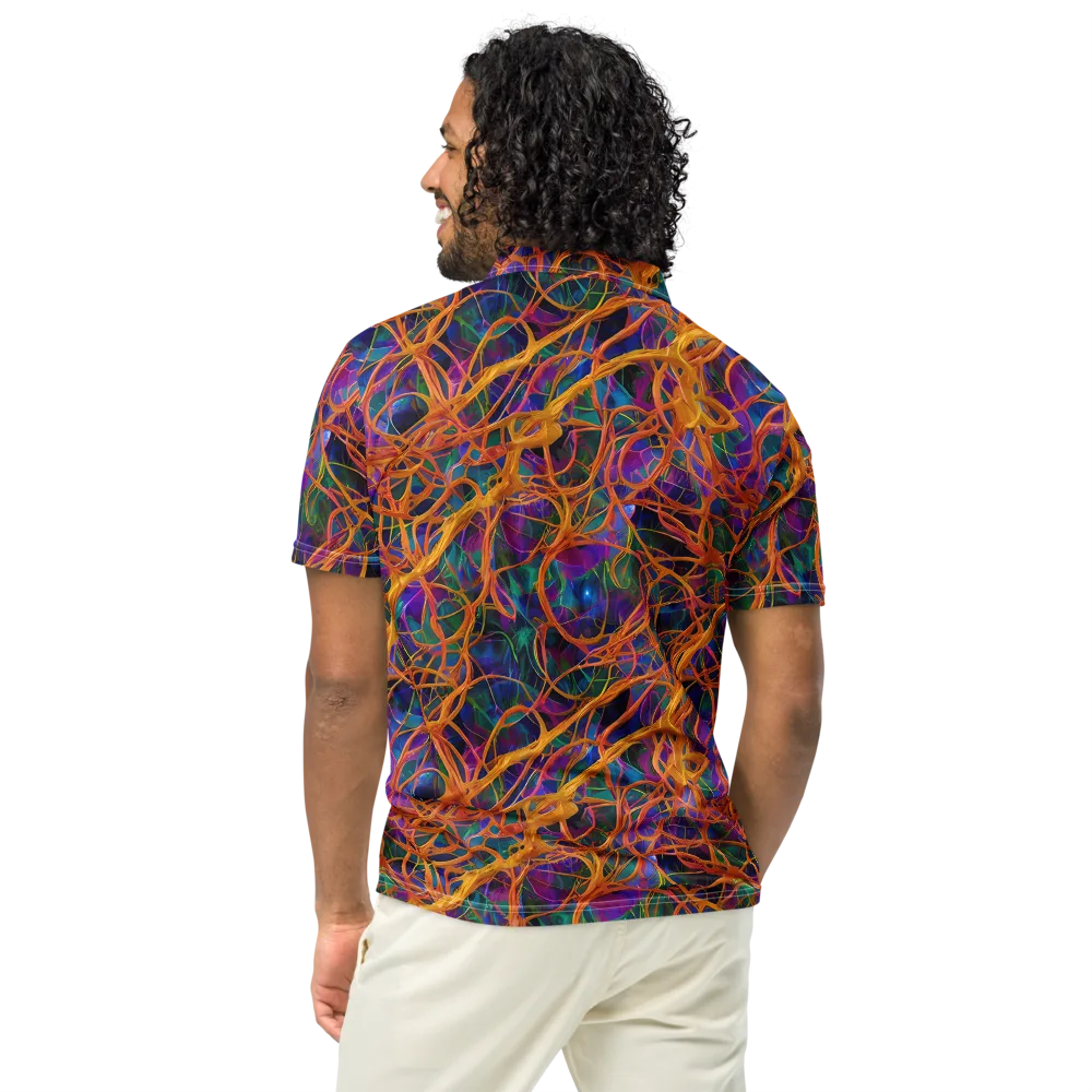 Spectral Weave on Men's Slim Fit Polo Shirt — Back