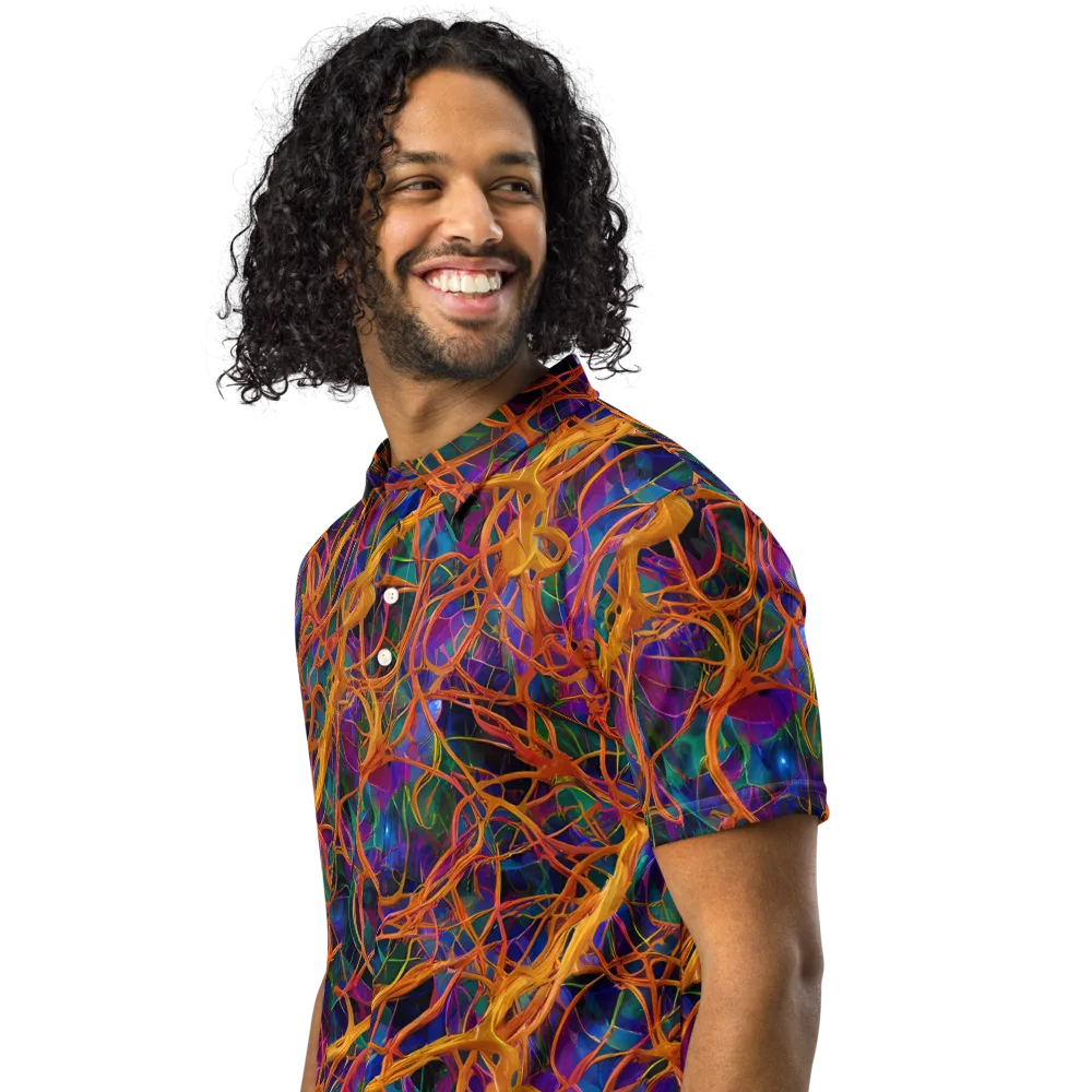 Spectral Weave on Men's Slim Fit Polo Shirt — Left Front