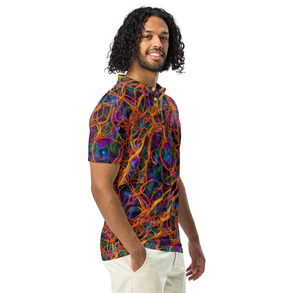 Spectral Weave on Men's Slim Fit Polo Shirt — Right Front