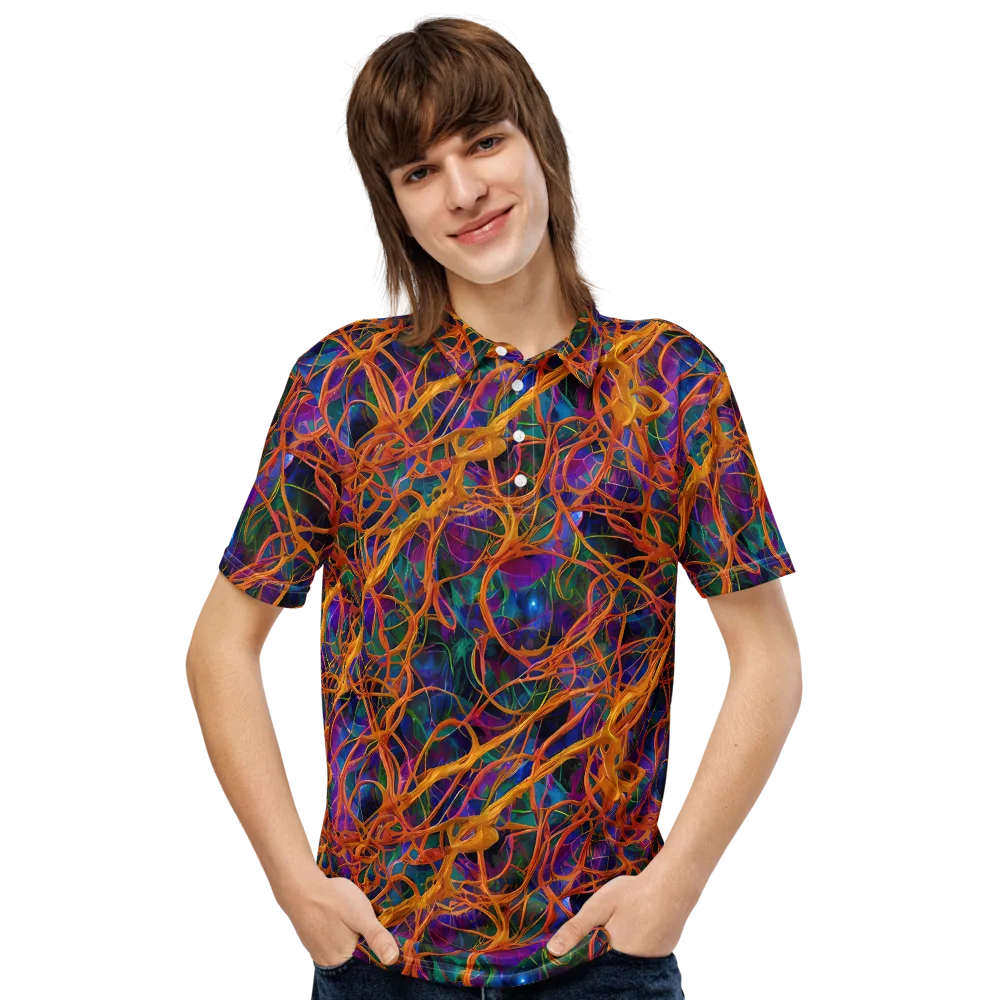 Spectral Weave on Men's Slim Fit Polo Shirt — Front