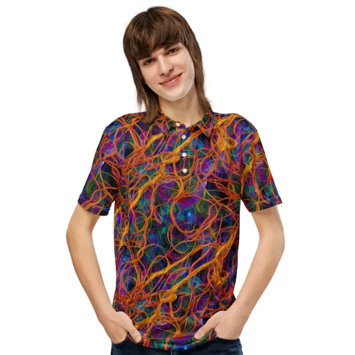 Spectral Weave on a Men's Slim Fit Polo Shirt