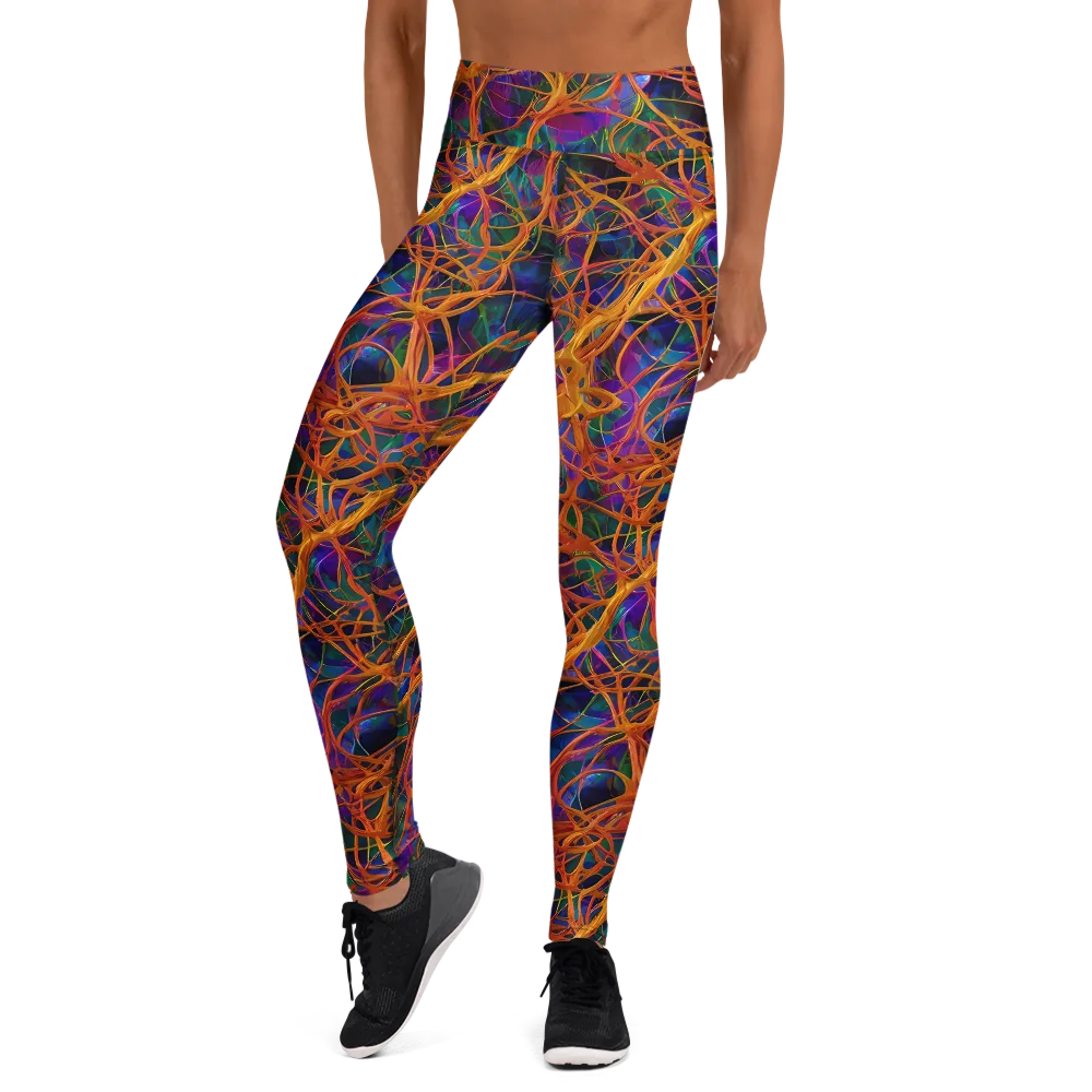 Spectral Weave on Yoga Leggings — Front