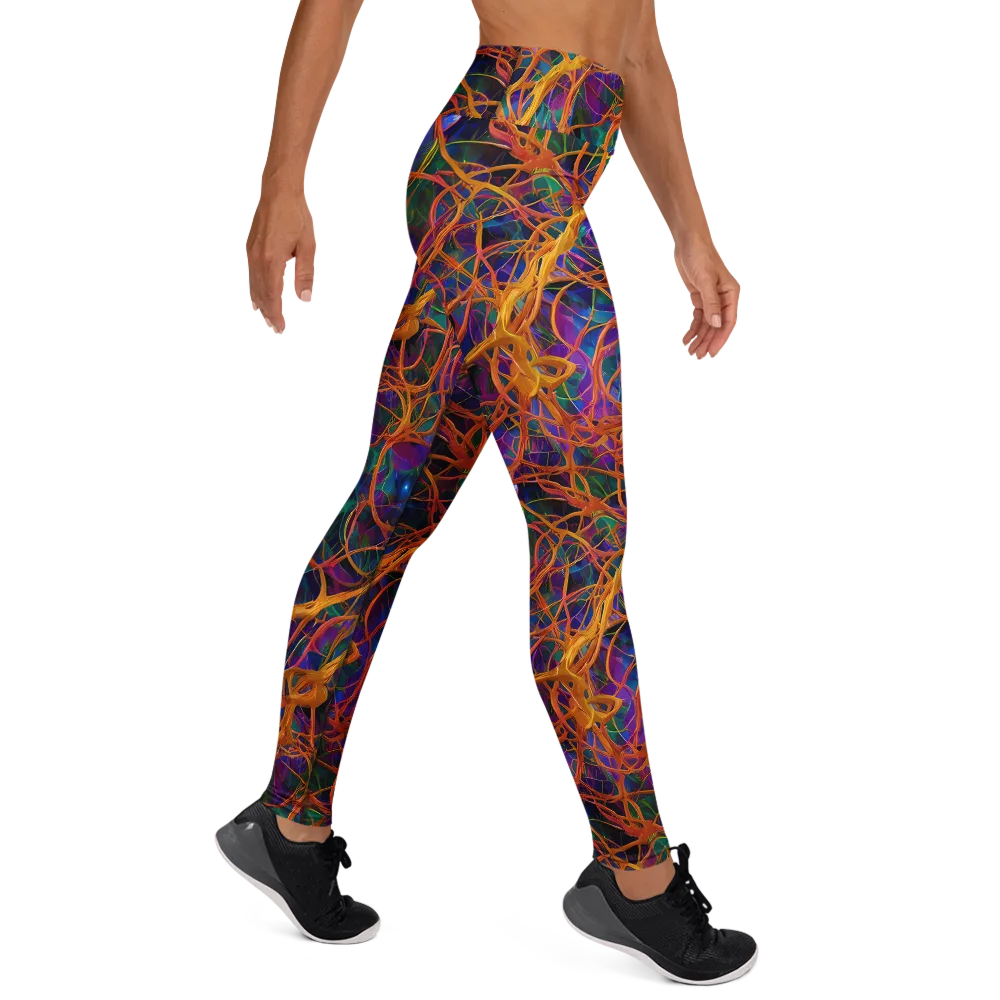 Spectral Weave on Yoga Leggings — Right