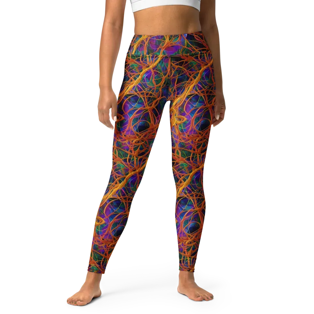 Spectral Weave on Yoga Leggings — Front