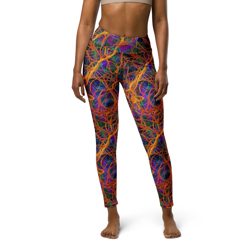Spectral Weave on Yoga Leggings — Front