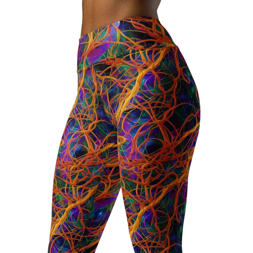 Spectral Weave on Yoga Leggings — Left Front