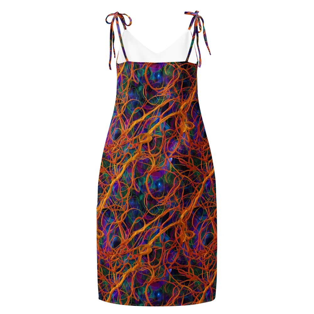 Spectral Weave on Slip Dress — Back