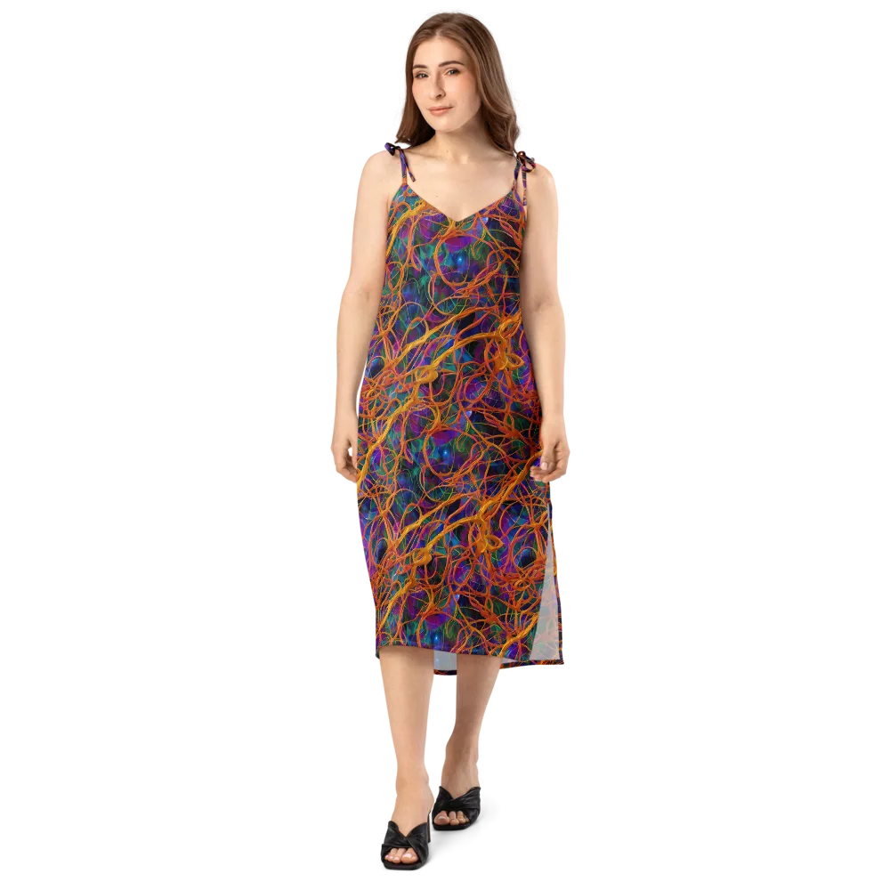 Spectral Weave on Slip Dress — Front