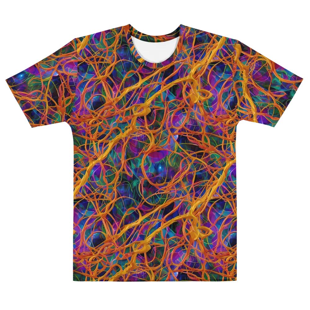 Spectral Weave on Men's Cotton Crew Neck T-Shirt — Front