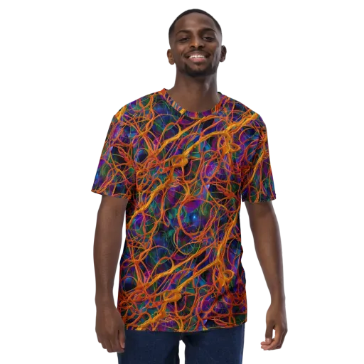 Spectral Weave on a Men's Crew Neck T-Shirt
