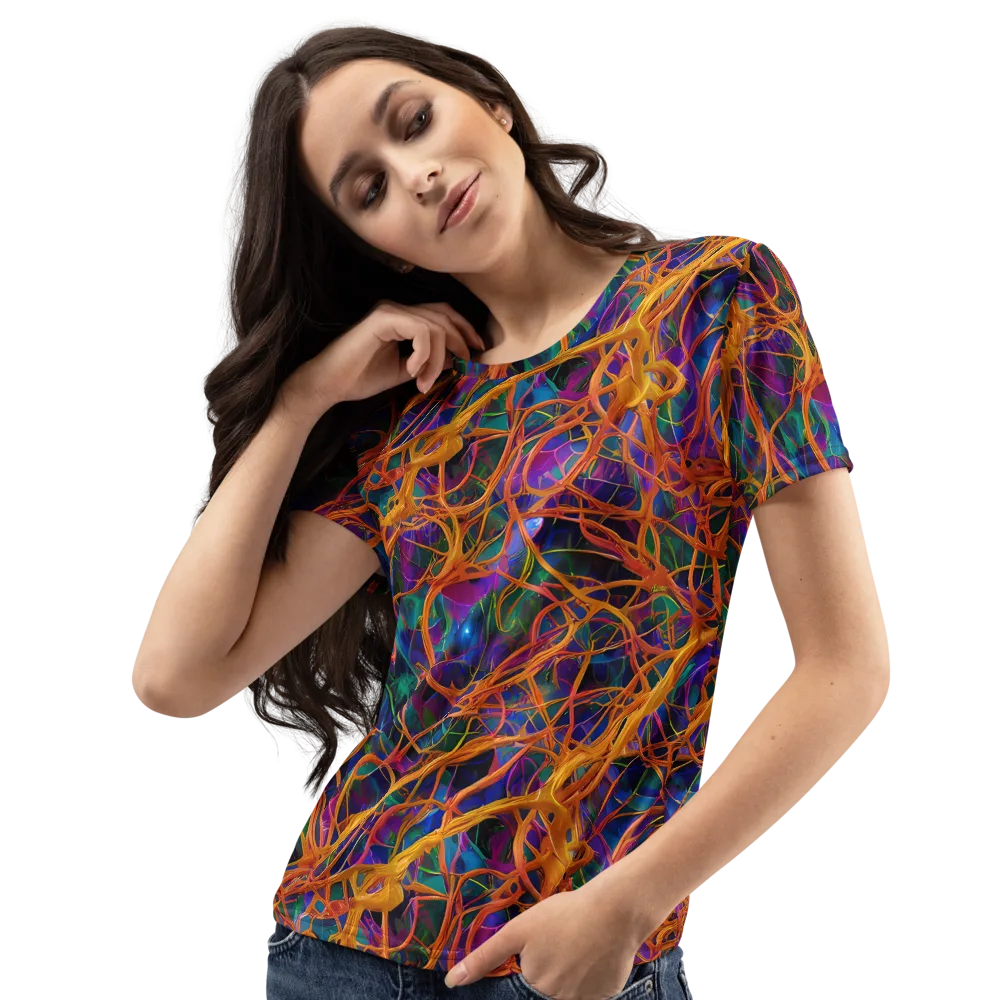 Spectral Weave on Women's Crew Neck T-Shirt — Left Front