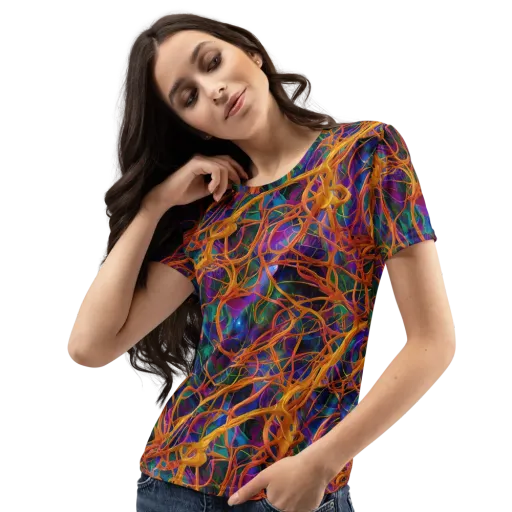 Spectral Weave on a Women's Crew Neck T-Shirt