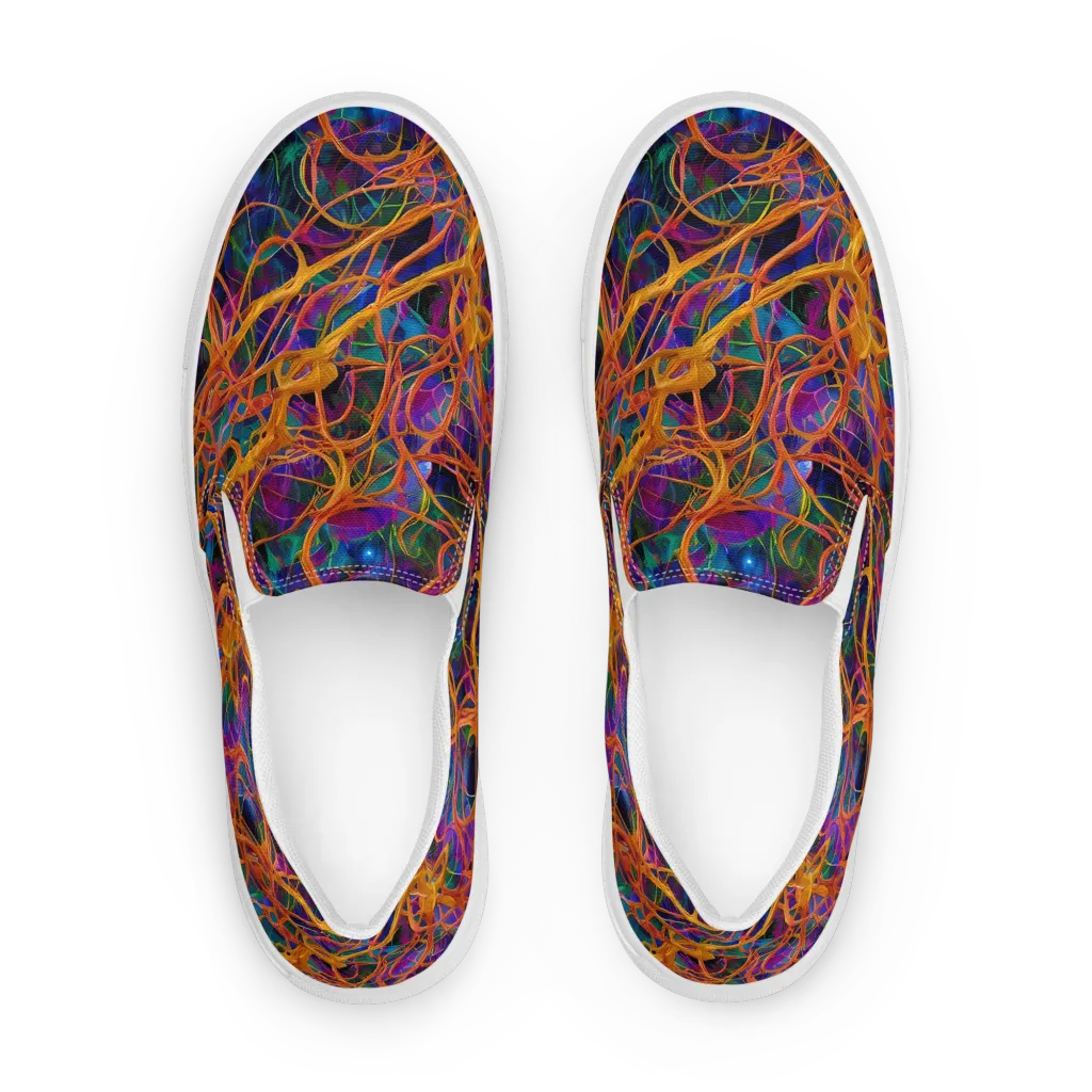Spectral Weave on Men's Slip-On Canvas Shoes — Front