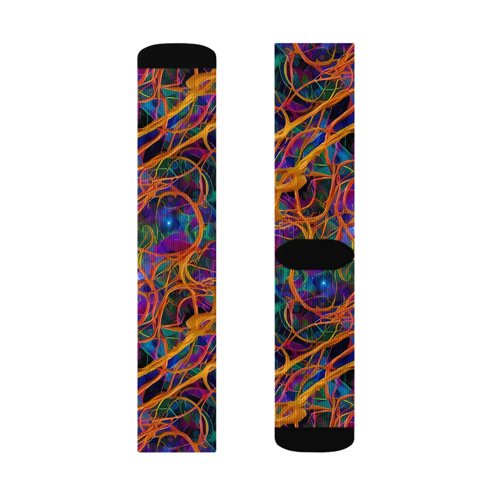 Spectral Weave on Socks — Right Sock