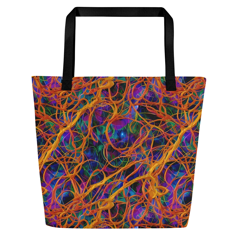 Spectral Weave on Large Tote Bag W/ Pocket — Front